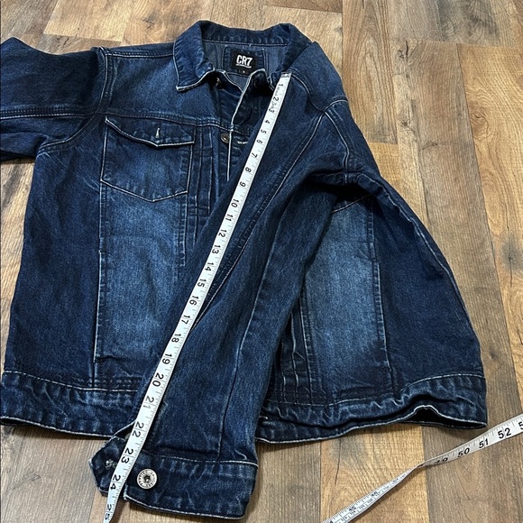 CR7 Celebrity Denim Men's Blue Denim Bomber Jacket - Picture 9 of 9